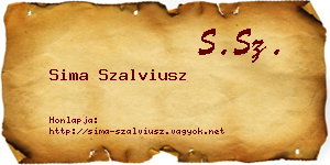 Sima Szalviusz névjegykártya
